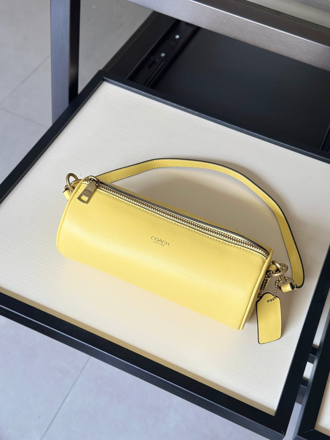 Sac Barrel jaune pastel