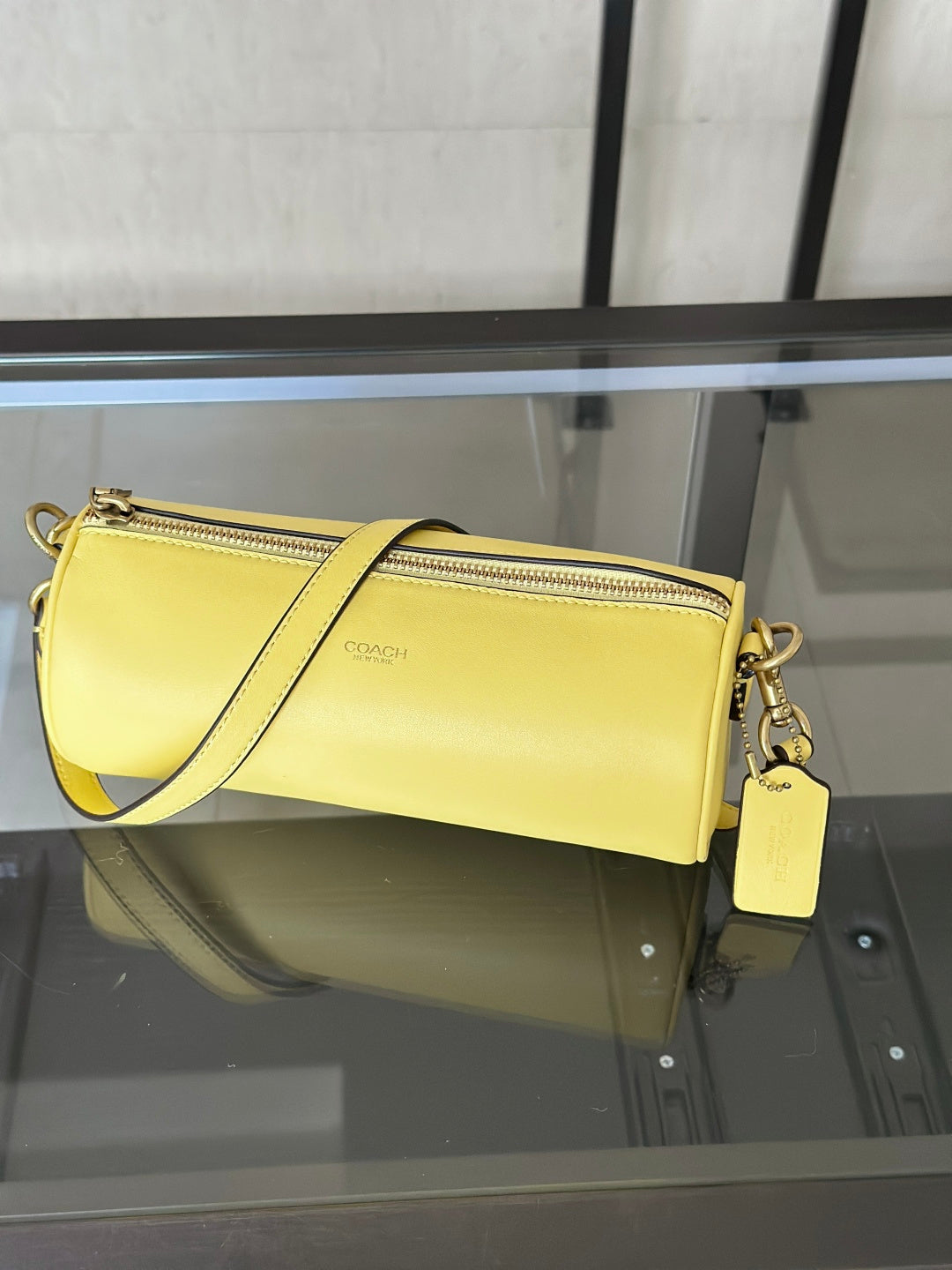Sac Barrel jaune pastel
