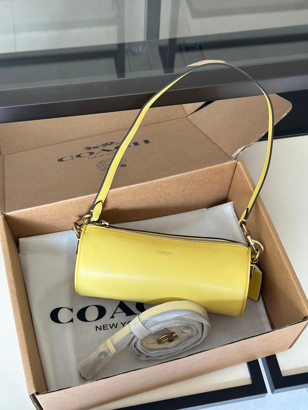 Sac Barrel jaune pastel