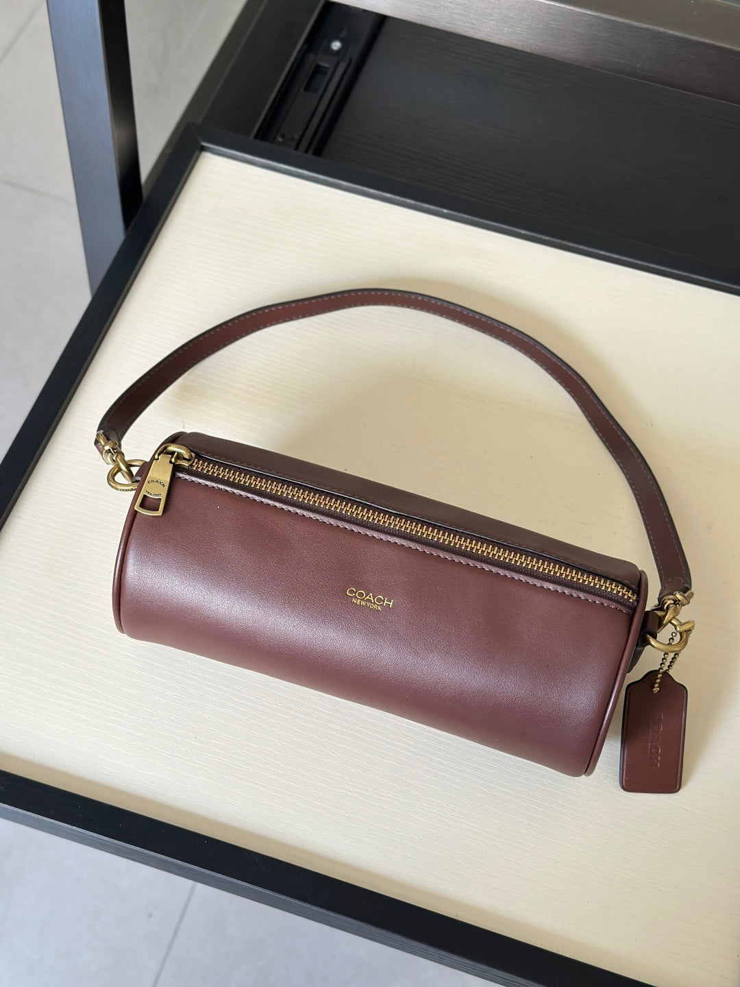 Sac Barrel marron chocolat