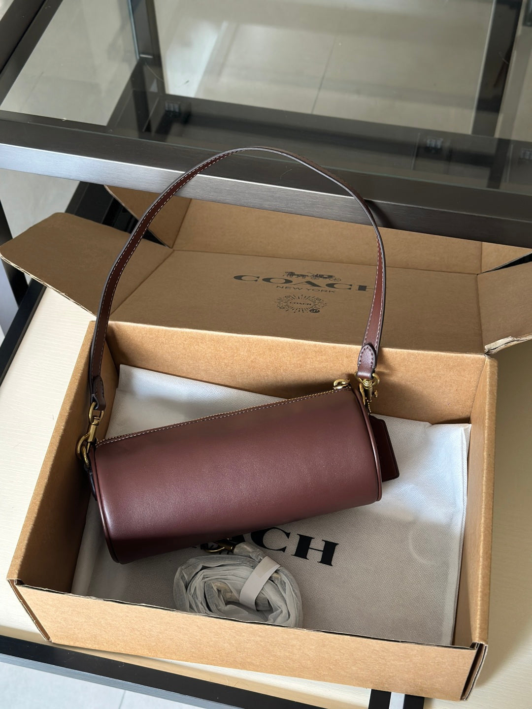 Sac Barrel marron chocolat